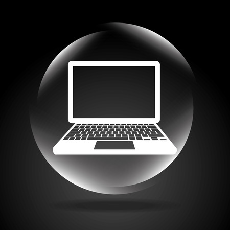 laptop icon design, vector illustration eps10 graphicのイラスト素材