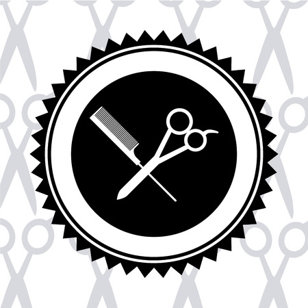 barber shop design, vector illustrationのイラスト素材