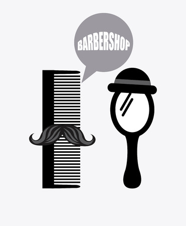 barber shop design, vector illustrationのイラスト素材