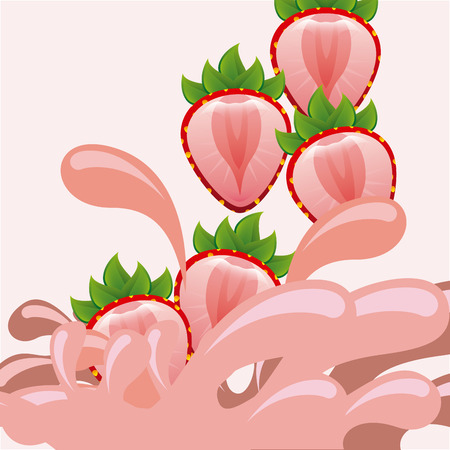 healthy fruits design のイラスト素材