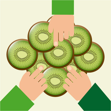 healthy fruits designのイラスト素材