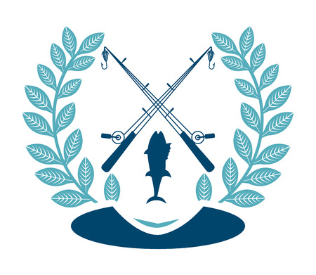 fishing icon designのイラスト素材