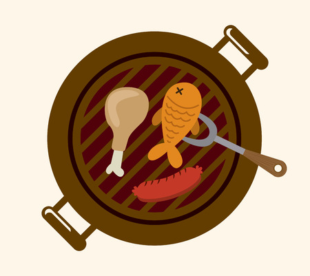 barbecue designのイラスト素材