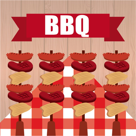 barbecue designのイラスト素材