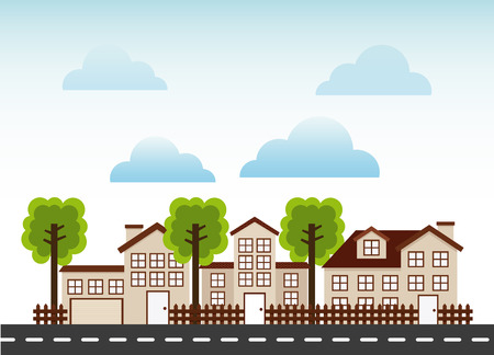welcome neighborhood design, vector illustration eps10 graphicのイラスト素材