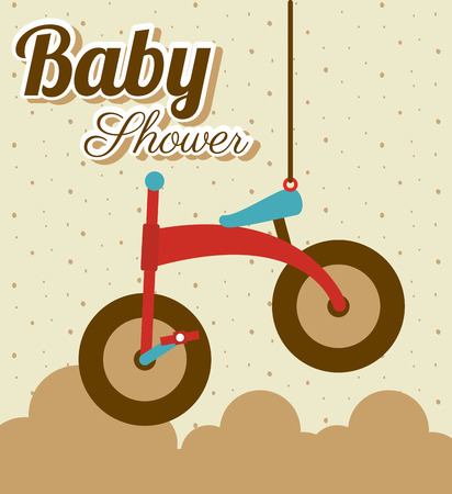 Baby shower card design, vector illustration.のイラスト素材