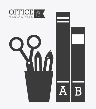 Office design over white background, vector illustration.のイラスト素材