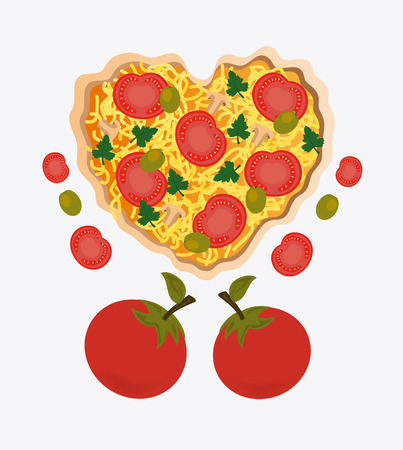 Pizza design, vector illustration.のイラスト素材