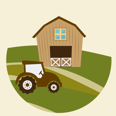 Farm design over white background, vector illustration.のイラスト素材