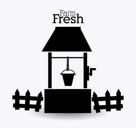 Farm design over white background, vector illustration.のイラスト素材