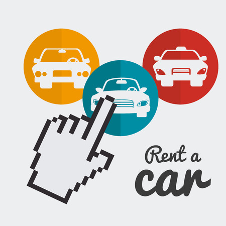 Rent a car design over white background, vector illustration.のイラスト素材