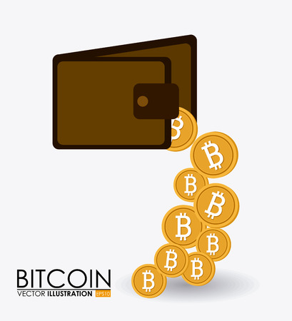Bitcoin desgin over white background, vector illustration.のイラスト素材