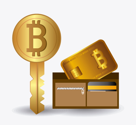 Bitcoin desgin over white background, vector illustration.のイラスト素材