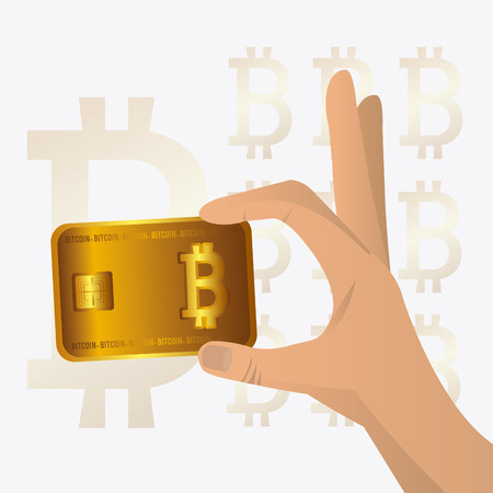 Bitcoin desgin over white background, vector illustration.のイラスト素材