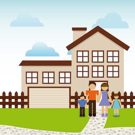 welcome neighborhood design, vector illustration eps10 graphicのイラスト素材