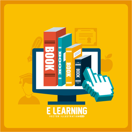 e-learning design, vector illustration eps10 graphicのイラスト素材
