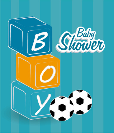 Baby shower card design, vector illustration.のイラスト素材