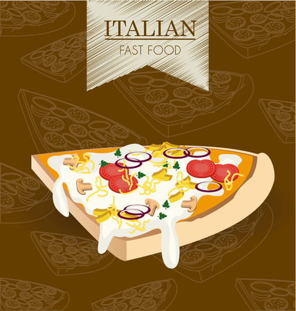 Pizza design, vector illustration.のイラスト素材