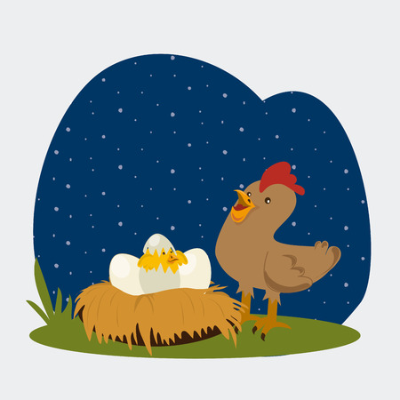 Farm design over white background, vector illustration.のイラスト素材