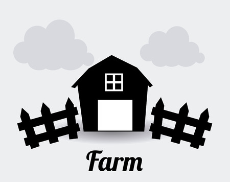 Farm design over white background, vector illustration.のイラスト素材