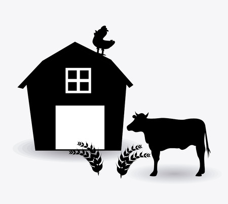 Farm design over white background, vector illustration.のイラスト素材