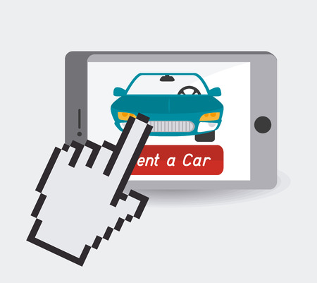 Rent a car design over white background, vector illustration.のイラスト素材