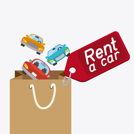 Rent a car design over white background, vector illustration.のイラスト素材