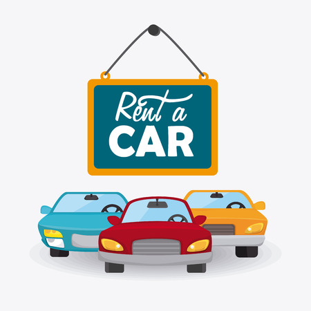 Rent a car design over white background, vector illustration.のイラスト素材