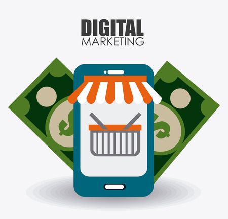 Marketing design over white background, vector illustration.のイラスト素材