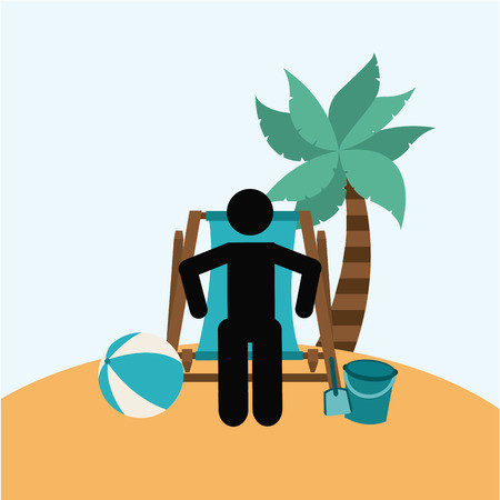 beach vacations design, vector illustration eps10 graphicのイラスト素材