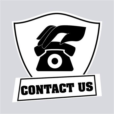 contact us design, vector illustration eps10 graphicのイラスト素材