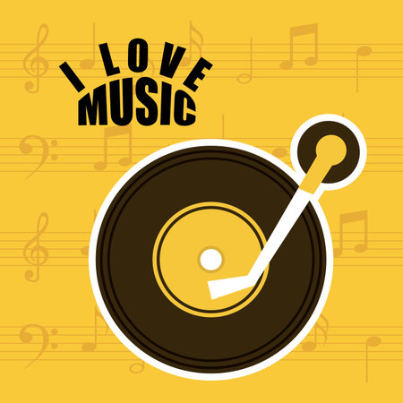 music icon design, vector illustration eps10 graphicのイラスト素材