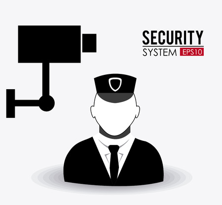 Security design over white backgroundのイラスト素材