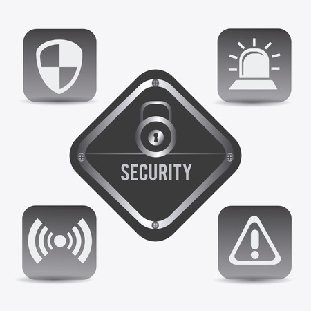 Security design over white backgroundのイラスト素材