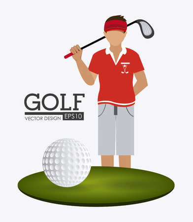 Golf design over white backgroundのイラスト素材