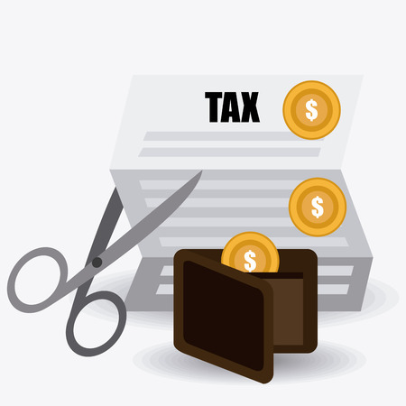 Taxes design over white backgroundのイラスト素材