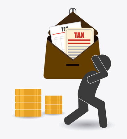 Taxes design over white backgroundのイラスト素材