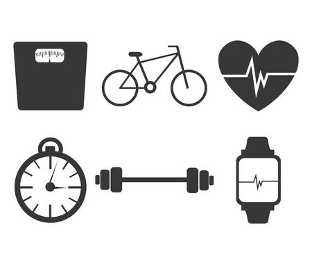 Fitness design over white background, vector illustration.のイラスト素材