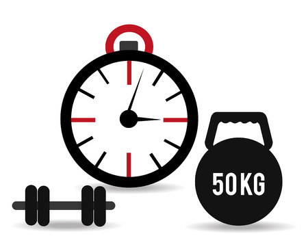 Fitness design over white backgroundのイラスト素材