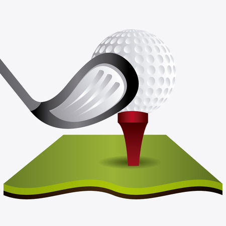 Golf design over white background, vector illustration.のイラスト素材
