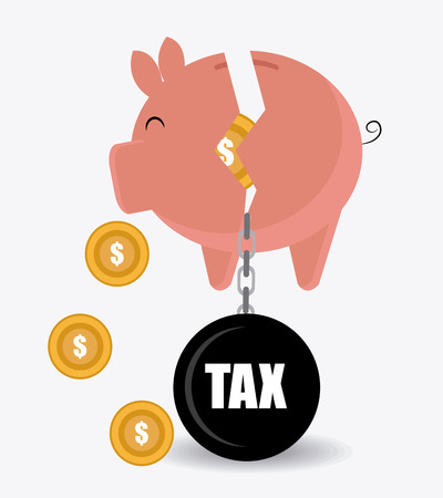 Taxes design over white backgroundのイラスト素材