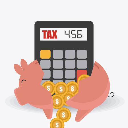 Taxes design over white backgroundのイラスト素材