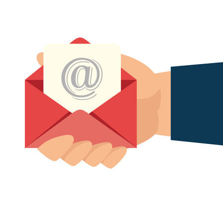 Email design over white backgroundのイラスト素材