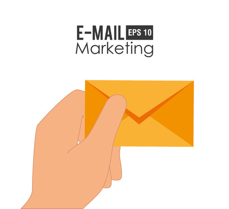 Email design over white backgroundのイラスト素材