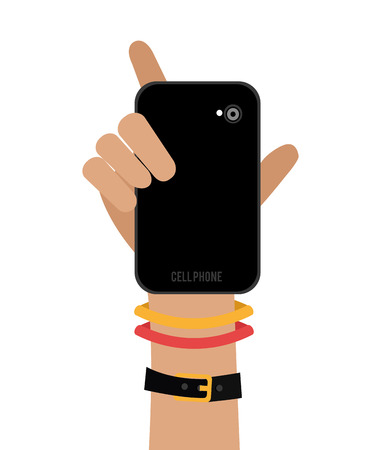 Hands design over white backgroundのイラスト素材