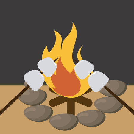 camping concept design, vector illustration eps10 graphicのイラスト素材