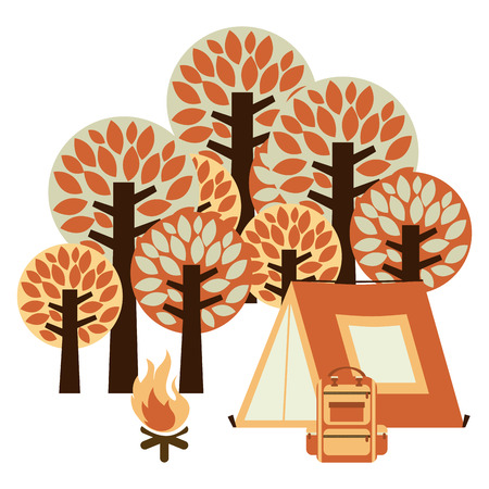 camping concept design, vector illustration eps10 graphicのイラスト素材