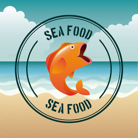 sea food design, vector illustration eps10 graphicのイラスト素材