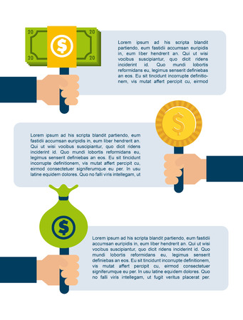 money infographics design, vector illustration eps10 graphicのイラスト素材