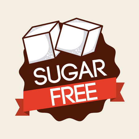 sugar free design, vector illustration graphicのイラスト素材